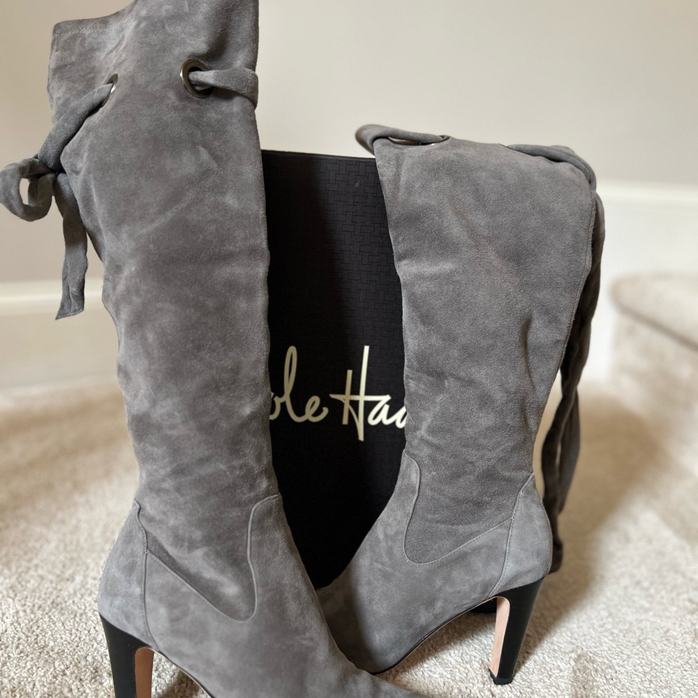 Cole Haan Grey Suede Boots